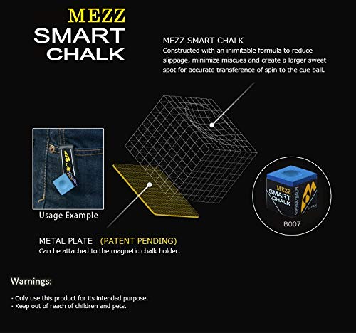 Mezz Smart Pool cue Billiard Chalk - Blue - One Piece - NewNest Australia