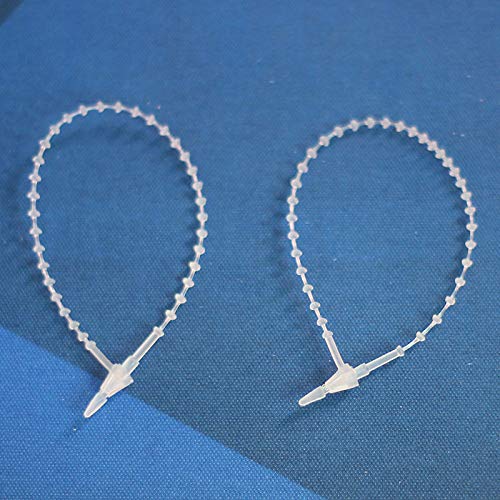 5 Inch Beaded Adjustable Loop Tie Fasteners, 1000 Pcs- Natural - NewNest Australia