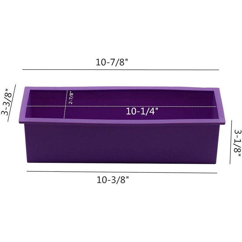 DD-life Flexible Rectangular Soap Silicone Mold Candle Making for Homemade Soap Crafts-Set of 2 2-pack Silicone Mold - NewNest Australia