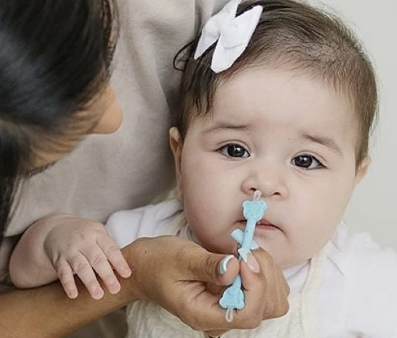 oogiebear - Nose and Ear Gadget. Safe, Easy Nasal Booger and Ear Cleaner for Newborns and Infants. Dual Earwax and Snot Remover. Aspirator Alternative 1 blue oogiebear blue booger picker - NewNest Australia