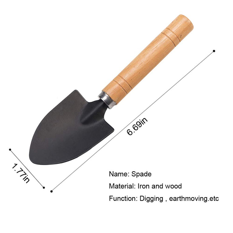 Huture Mini 3pcs Durable Spade Shovel Rake for Plant Potted Flowers Seedlings Loose Soil Erramientas Bonsai Wooden Handle Perfect Size for Little Hands Light Use Indoor Outdoor Gardening Care Gifts - NewNest Australia