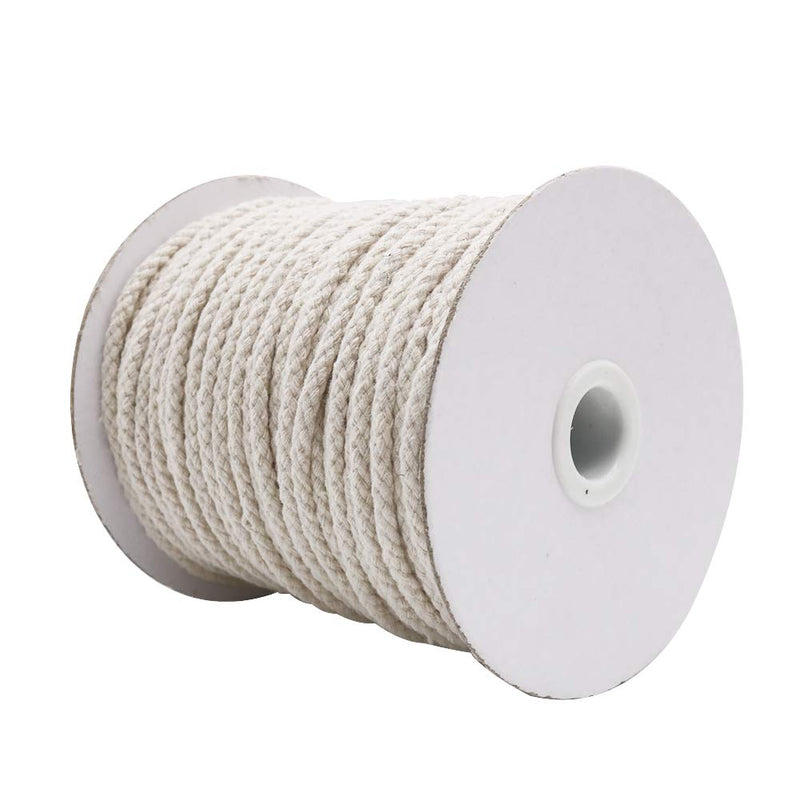 Tenn Well 5mm Macrame Cord, 165Feet Braided Cotton Macrame Rope for Plant Hangers Wall Hangings Dream Catchers DIY Crafts (Beige) Beige - NewNest Australia