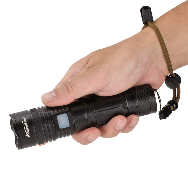 Alonefire X37 4 Color Tactical MultiColor LED Flashlight White Blue Green Red 4 Lights RGB USB Rechargeable Zoomable with Charging Indicator, Power Outlet, 26650 Battery for Tracking Hunting Fishing - NewNest Australia