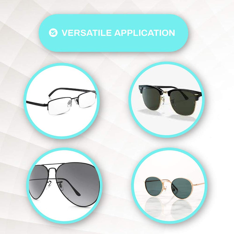Premium Grade Oval D-Shaped Push-in Silicone Nose Pads 15 mm/0.6'' | 3 Pairs | Nose Pads for Glasses, Spectacles and Eyeglasses by Sports World Vision - NewNest Australia