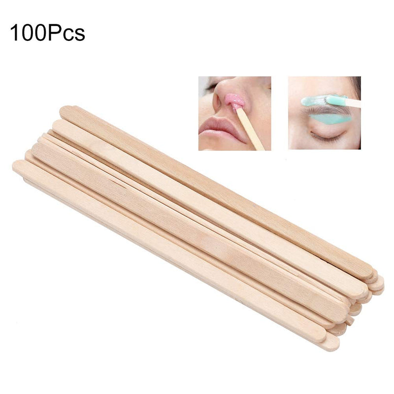 Wax Spatula Wood 100 Pcs Hair Removal Stick, Wax Sticks, Disposable Use Design Clean And Hygienic Wood Craft Stick Spatula Applicators For Facial Eyebrow Lip - NewNest Australia