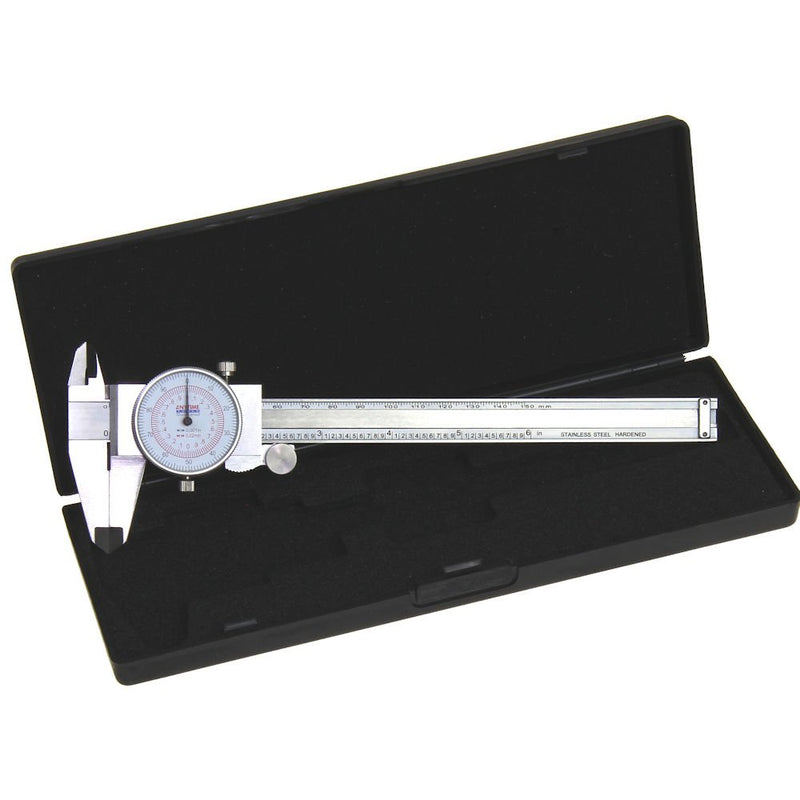 Anytime Tools Dial Caliper 6" / 150mm DUAL Reading Scale METRIC SAE Standard INCH MM - NewNest Australia