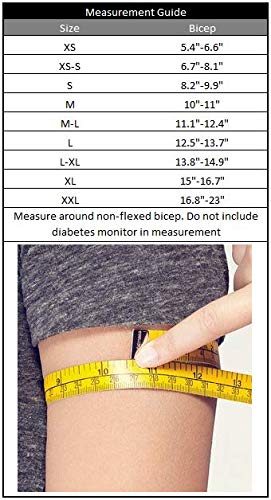 Diabetes Arm Band for Insulin Pod Monitoring Systems - Omnipod Dexcom Freestyle Libre - Protects Insulin Pod During Sports - Replace Adhesive Patches Tape (Black, XS-S) Black - NewNest Australia