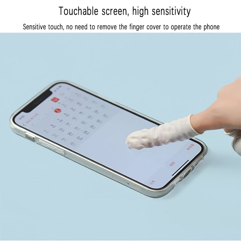 200 Count Latex Finger Cots, Disposable Fingertips Protector Finger Covers, Medium Anti Static Rubber Fingertip Protective Finger Cots for Electronic Repair, Handmade Apply - NewNest Australia