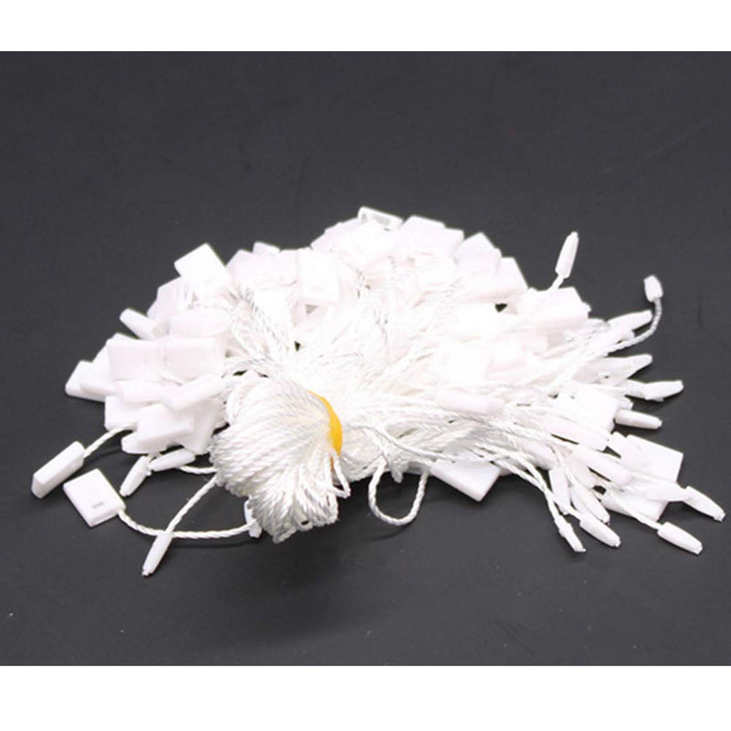7" 1000 Pcs Hang Tag Nylon White String Snap Lock Pin Loop Fastener Hook Ties White Hang Tag String with Push Locker String Snap Lock White Tag Strings - NewNest Australia