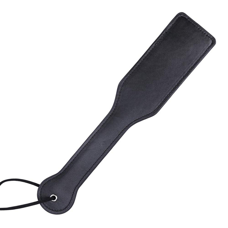 Faux Leather XOXO Spanking Paddle for Sex Play, 12.8inch Total Length Paddle, Black - NewNest Australia