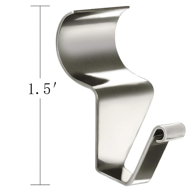 NewNest Australia - Vinyl Siding Hooks for Hanging (24 Pack), Heavy Duty Stainless Steel Low Profile No-Hole Hanger Hooks 24 