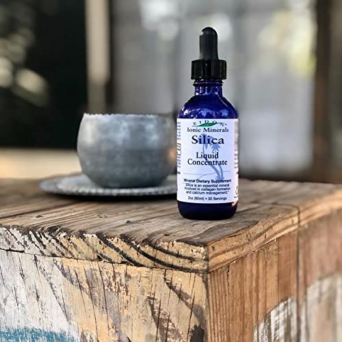 Eidon Liquid Silica Mineral Concentrate - Silica Supplement for Hair & Collagen Production, Vegan, Gluten-Free, Natural, Bioavailable, Ionic, No Artificial Colors or Preservatives - Silica Drops, 2 Ounce Bottle - NewNest Australia