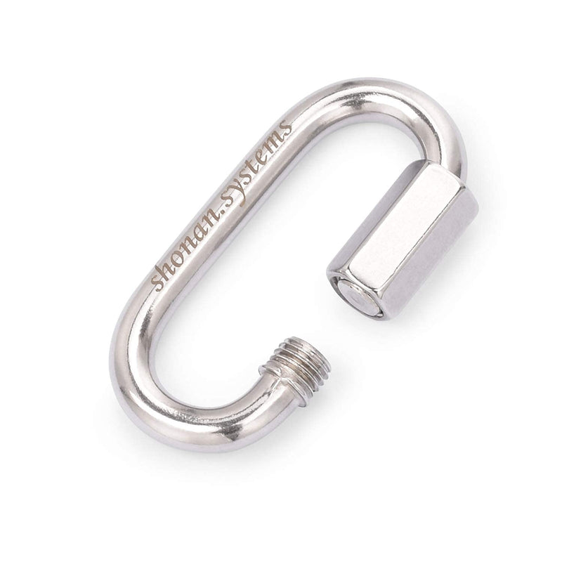 SHONAN 2.3 Inch Stainless Steel Chain Quick Links- 5 Pack 1/4" Locking Carabiners, Chain Hooks, Twist Key Ring Screw Chain Link, 880 Lbs Capacity 2.3 Inch, 5 Pack - NewNest Australia