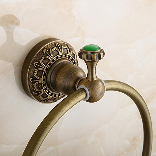 Beelee Wall Mounted Towel Ring/Towel Holder,Solid Brass Construction, Antique Bronze Finish,Bathroom Accessories Antique Brass - NewNest Australia