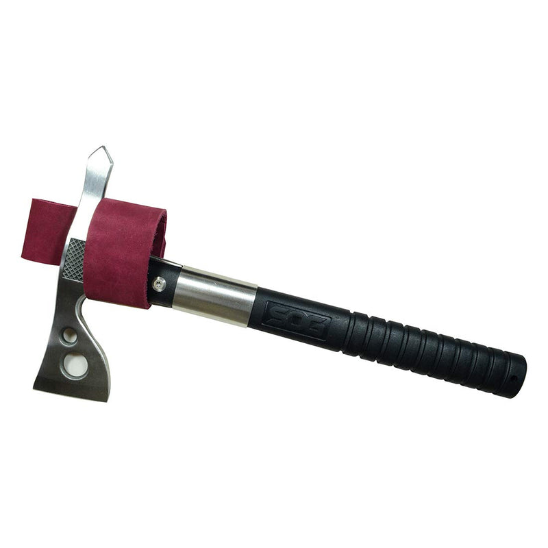 Hide & Drink, Leather Hammer Holder (Large), Axe Holster, Tool Organizer, Sheath and Case for Woodwork, Handmade Includes 101 Year Warranty :: Red Velvet Suede - NewNest Australia