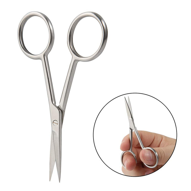 BEZOX 2pcs Scissors Set - Sharp Nail Scissors, Cuticle Scissor, Eyebrow Grooming Scissors, Cuticle Cutters, Beard Trimming Scissors, Hair Cutting Scissors Professional for Women or Men Silver - NewNest Australia