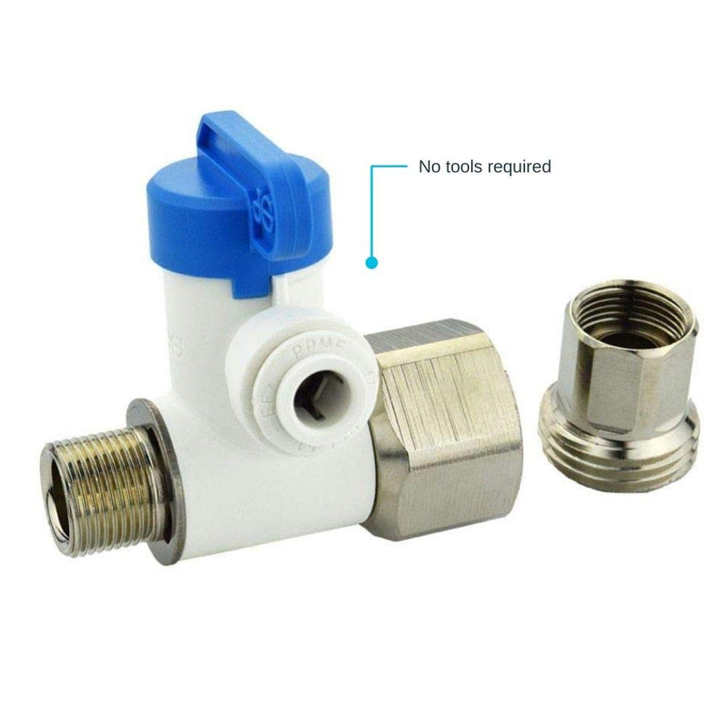 John Guest Speedfit ASVPP5LF-US Angle Stop Adapter Valve Plumbing Fitting, 1/2 x 3/8 x 1/4 Inch - NewNest Australia