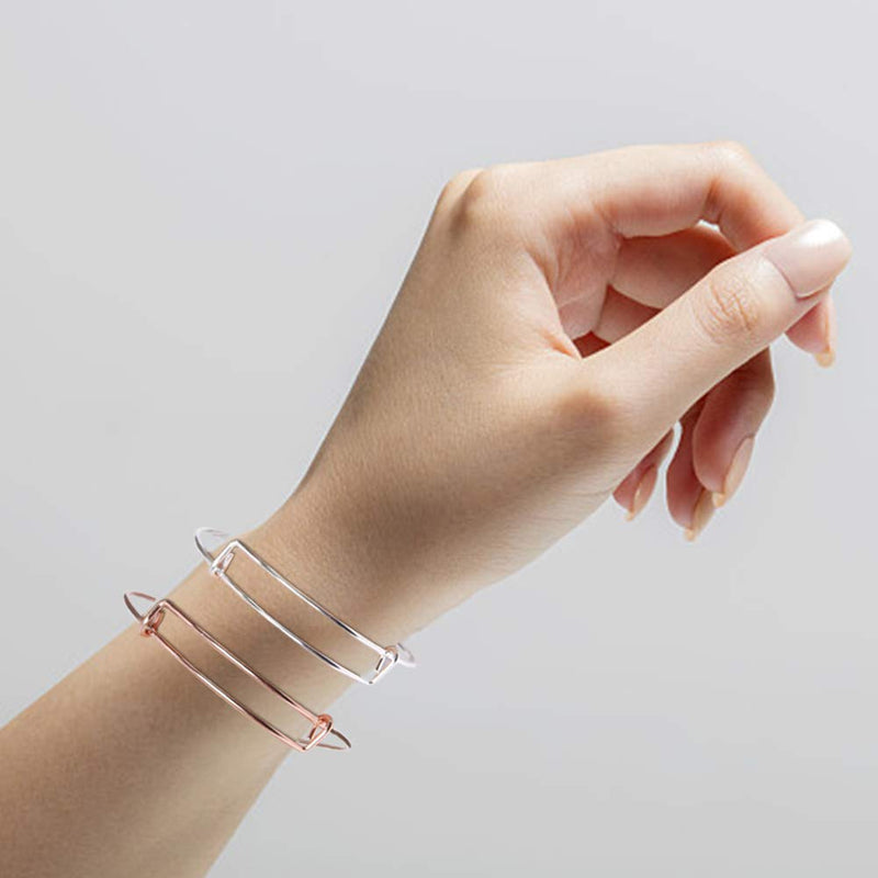 UPINS 60 Pcs Expandable Bangle Bracelets Adjustable Wire Bracelets 4 Colors - NewNest Australia