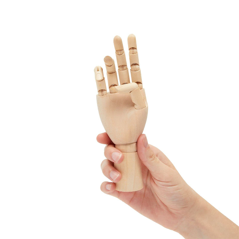 Juvale Wood Hand Model 7", Mannequin with Flexible Wooden Fingers for Drawing, Art Supplies - NewNest Australia