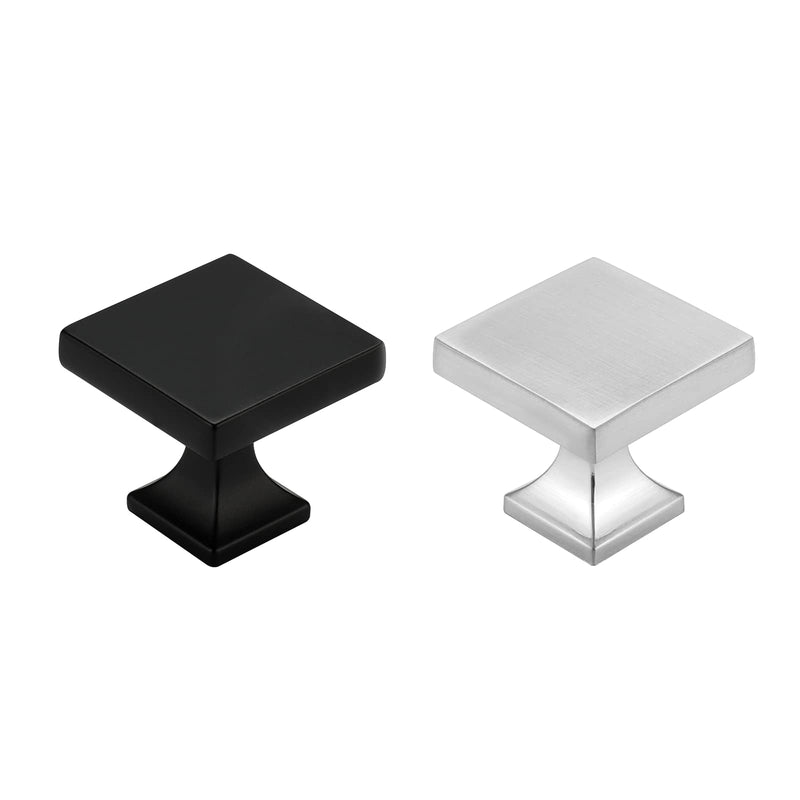 homdiy Cabinet Knobs Brushed Nickel Drawer Knobs 5Pack Square Knobs for Kitchen Cabinet Modern Cabinet Door Knobs 5 Pack Black - NewNest Australia