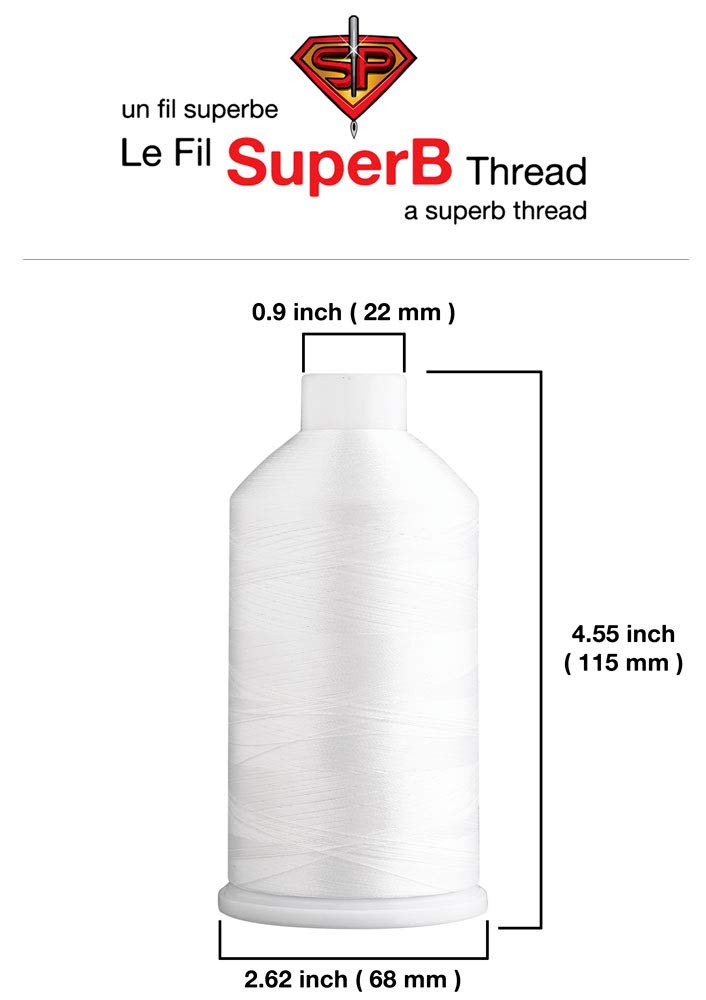 Super B Polyester Embroidery Thread 40wt Large Spool 5000m. for Commercial and Domestic Machines. Amber Yellow 619 Pack of 1 - NewNest Australia