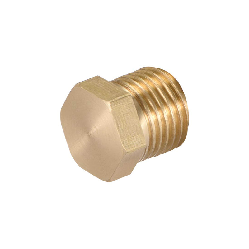 uxcell Brass Pipe Fitting, Cored Hex Head Plug G1/8 Male Thread Connector Coupling Adapter 20pcs - NewNest Australia
