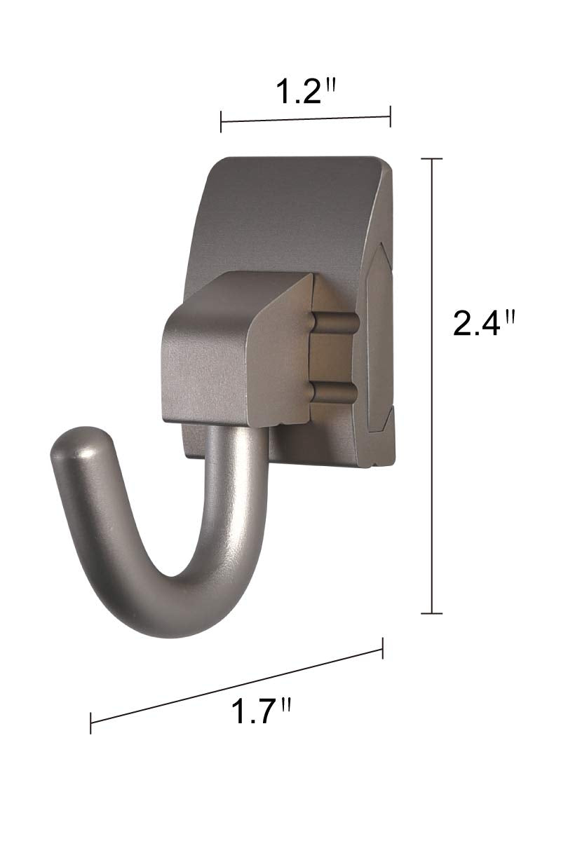 NewNest Australia - Coat Towel Hook Wall Mounted Aluminum Single Robe Hanger Heavy Duty 3 Pack for Home Bathroom Kitchen Office (Nickel) Nickel 