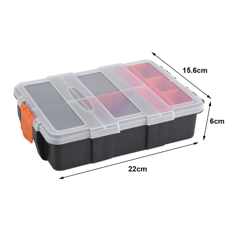 Plastic Heavy-Duty Tool Storage Box Two-Layer Components Storage Case Organizer Small Parts Tool Box - NewNest Australia