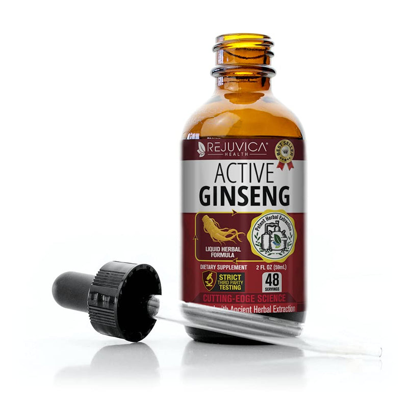 Active Ginseng Korean Red Panax Ginseng with Natural Ginsenosides - All-Natural Advanced Liquid Solution for 2X Absorption - Supports Healthy Energy, Vitality, Mood and More - NewNest Australia