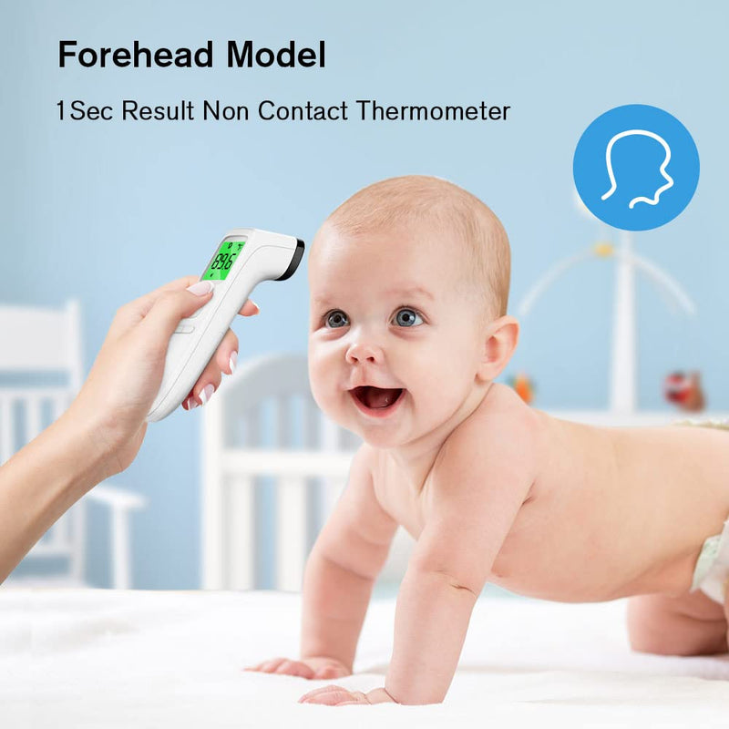 Forehead Thermometer, Non Touch Baby and Adults Thermometer with Fever Alarm, LCD Display and Memory Function, Ideal for Whole Family - NewNest Australia