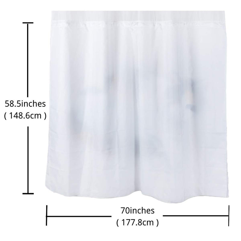 Ecoehoe Fabric Replacement Snap-in Liner with Magnets 12 Button for Hook Free Shower Curtain - Waterproof - Machine Washable 70'' W x 58.5''H 70'' W x 58.5'' L - NewNest Australia