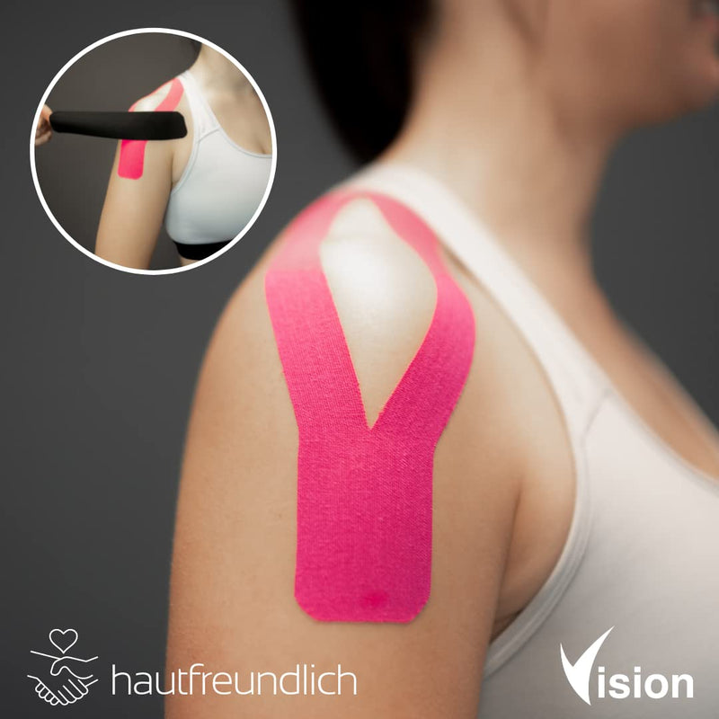 Vision Kinesiology Tape I 5 Cm X 5 M I Medical Device Kinesiology Tape I Super Skin Friendly I Extra Strong Hold I Elastic I Breathable I Waterproof (Skin Col - NewNest Australia