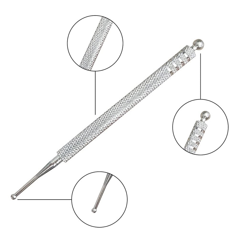 Acupressure Pen, Meridian Pen, Acupressure Rod, Acupressure Pen, Massage Pen, Acupuncture Sticks, Scar Care, Stainless Steel, Length 10 Cm, Ball Diameter 2/5 Mm - NewNest Australia
