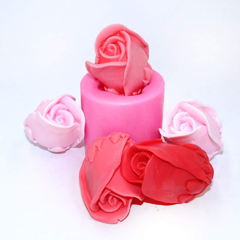 2Pcs/Set 3D Rose Flower Candle Molds, Rose Shaped Craft Art Silicone Mold for Fondant Cake Decoration Making Beeswax Candle Handmade Soap Lotion Bar Crayon Wax Plaster - NewNest Australia