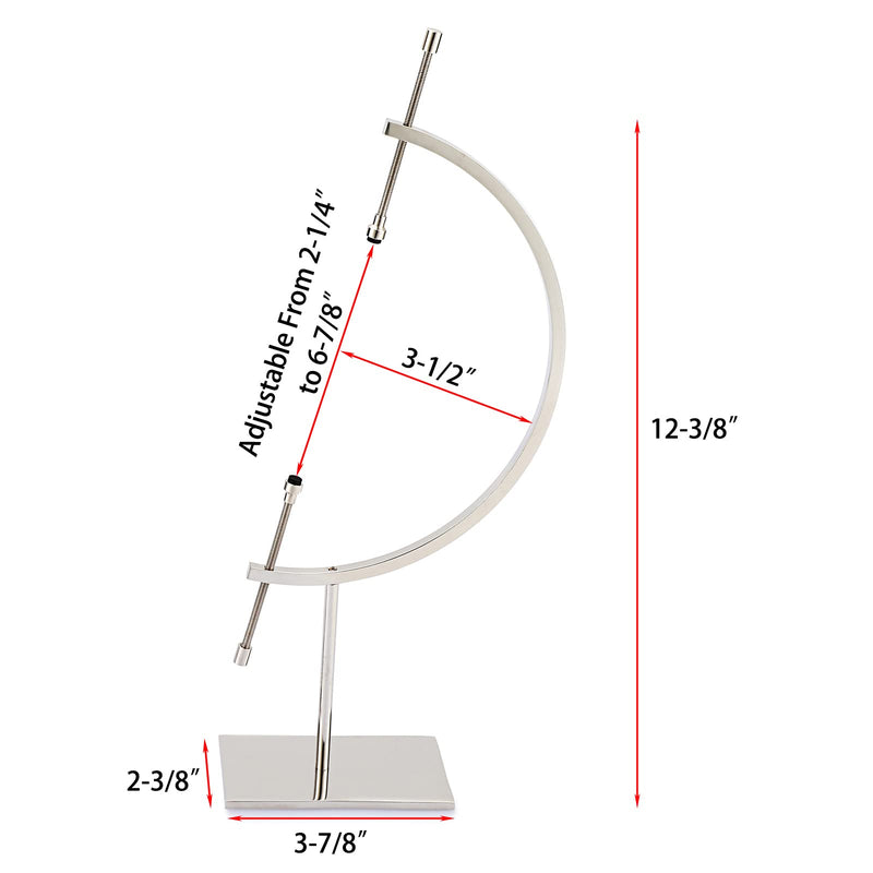 JuxYes Golden Toned Sphere Holder Caliper Stand, Hold 2-1/4 to 6-7/8, Caliper Style Display Stand for Mineral, Ornament, Gem, Shell, Coin, etc L - NewNest Australia