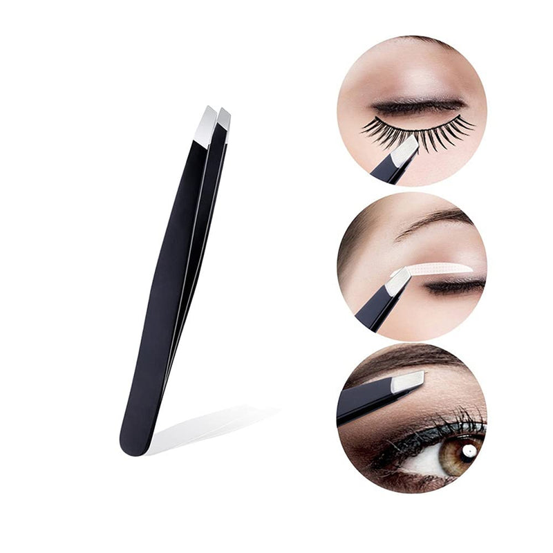 Econtal Tweezers Eyebrow Plucking Set, Straight Oblique Pointed Tweezers, Hair Plucking Tweezers, Splitter Tweezers, Pointed Tweezers, Eyelash Tweezers, With Case - NewNest Australia