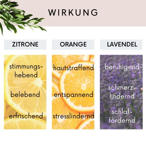 Elixr Essential Oil Set With Lemon Oil, Blood Orange Oil & Lavender Oil - 100% Natural Fragrance Oil Made From Gently Pressed Fruits & Lavender Flowers - Certified Natural Cosmetics From Germany (25 - NewNest Australia