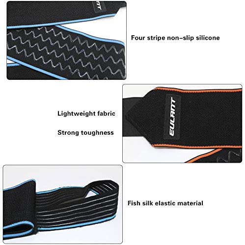 Eulant Ankle Bandage, 2 Pieces Ankle Bandage, Adjustable Ankle Bandage With Non-Slip Silicone Strips, Highly Elastic Foot Bandage For Volleyball, Football, Running, Cycling, 85 Cm - NewNest Australia