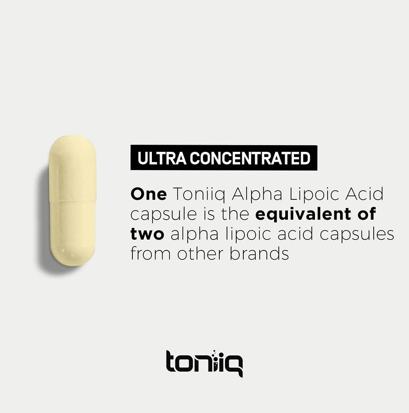 Ultra High Strength Alpha Lipoic Acid Capsules - 1000mg Concentrated Formula - 99%+ USP Standard Highly Purified and Bioavailable - 120 Capsules ALA Supplement - NewNest Australia