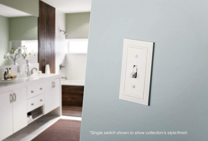 Franklin Brass W35241V-PW-C Classic Architecture Single Switch Wall Plate/Switch Plate/Cover, White, 3-Pack - NewNest Australia
