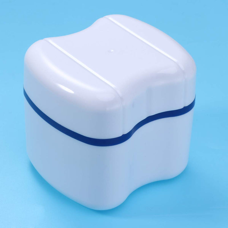 Healifty Denture Box Orthodontic Prosthesis Teeth Storage Box with Hanging Net (Blue) - NewNest Australia