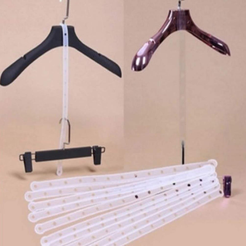 NewNest Australia - esowemsn 36pcs Plastic White Display Hanger Strips,Coordinate Heavy Weight Plastic Clip Strip Displays Stable Hanger Connector (White) 