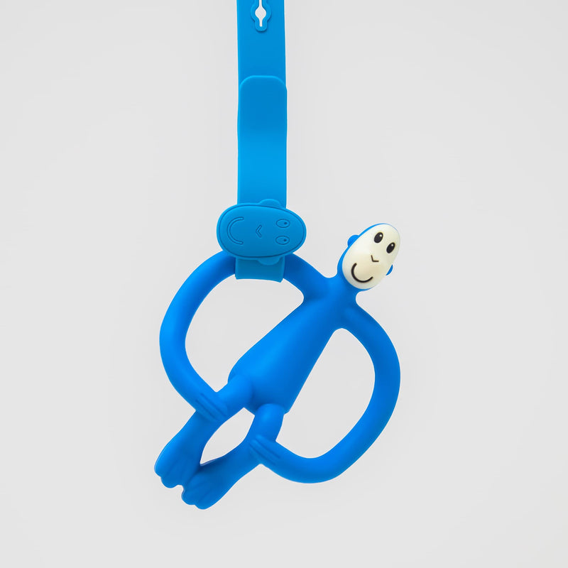 Matchstick Monkey Multi-Use Product Holder, Dummy Clip, Multi-Purpose Silicone Strap, Easily Adjustable, 3 Months Old+, Blue 1 Multi-Use Product Holder - NewNest Australia