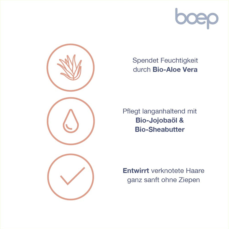 boep Kids Conditioner | Vegan natural cosmetics hair conditioner for children | Moisturizes, detangles the hair and ensures better combability (100ml) - NewNest Australia