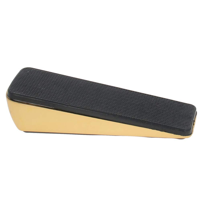 MroMax Rubber Door Stopper Security Modern Wedge Floor Non-Scratching Anti-Slip Doorstop Zinc Alloy, Gold Tone 1pcs 1Pcs Bright gold - NewNest Australia