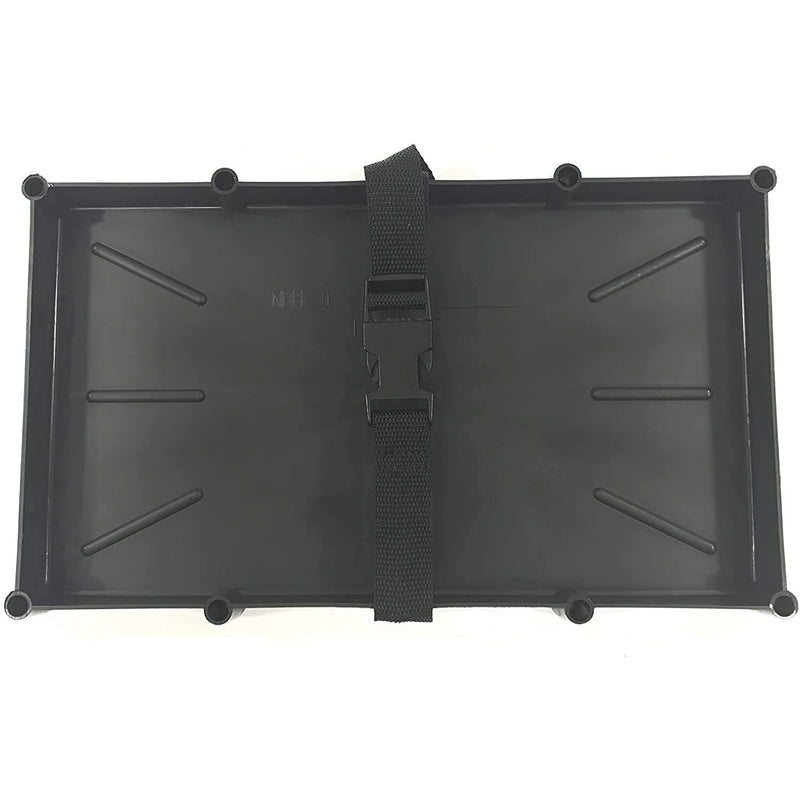 T-H Marine Narrow Battery Tray Holder with Poly Strap - Space Saving Design Fits Group 29 and 31 Batteries - Boat and RV - NewNest Australia