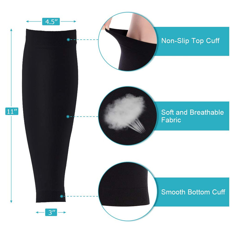 Calf Compression Socks, Footless Compression Calf Sleeves with Medical Gradient Compression, 20-30mmHg Compression Stockings for Shin Splint, Varicose Vein, Edema, Women & Men - NewNest Australia