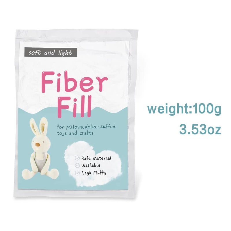 100g/3.5oz Polyester Fiber Fill, Stuffing Pillow Filling Stuffing Cushion Filling, Batting High Resilience Fill Fiber, Stuffing for Stuffed Animals/DIY Crafts 3.5 Ounce(Pack of 1) - NewNest Australia