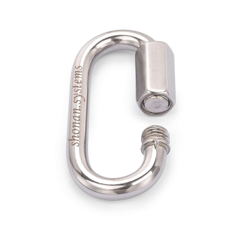 SHONAN 2.3 Inch Stainless Steel Chain Quick Links- 5 Pack 1/4" Locking Carabiners, Chain Hooks, Twist Key Ring Screw Chain Link, 880 Lbs Capacity 2.3 Inch, 5 Pack - NewNest Australia