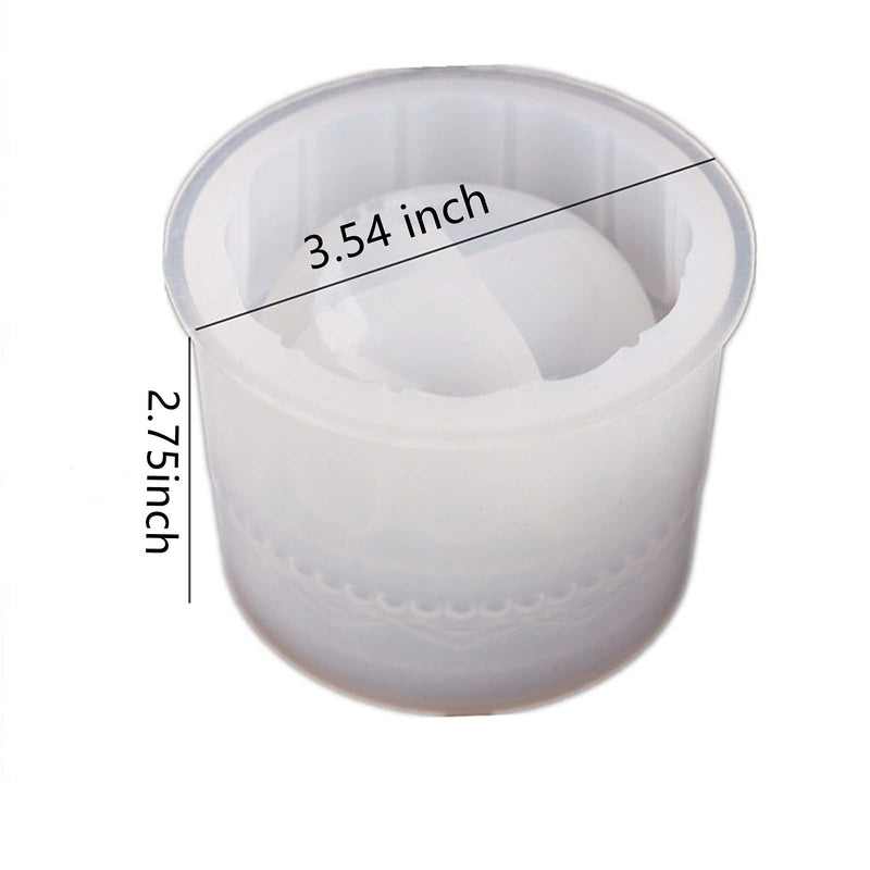 Concrete Flower Pot Silicone Molds Retro Pattern Art Design Silicone Planter Molds Succulent Plants Cement Clay Molds Epoxy Jewelry Storage Box Moulds - NewNest Australia